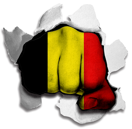 Fist Belgium Flag Logo iron on paper